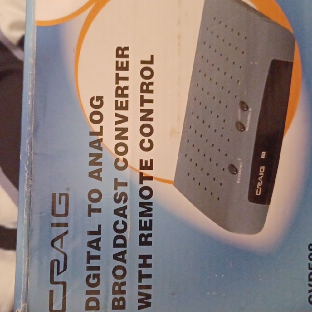 Digital to analog broadcast converter with remote control.